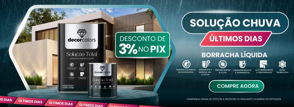 Proteção para sua casa · Tinta Borracha Líquida Solução Total Decor Colors